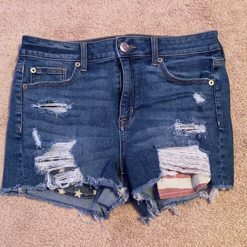 American Eagle Shorts- American flag pockets